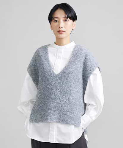 FMFAV30200 MICHEL KLEIN ループヤーンVネックニットベスト