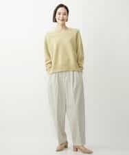 FMFAV34190 MICHEL KLEIN(ミッシェルクラン) タスマニアラムウールVネックニット グレージュ(91)