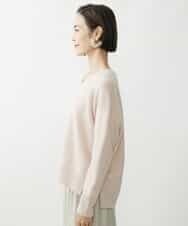 FMFAV34190 MICHEL KLEIN(ミッシェルクラン) タスマニアラムウールVネックニット グレージュ(91)
