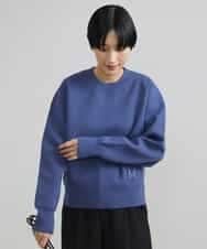 FMFAV37190 MICHEL KLEIN(ミッシェルクラン) スポンディッシュポリワッペン付きニット（セットアップ対応） ブラック(94)