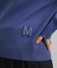 FMFAV37190 MICHEL KLEIN(ミッシェルクラン) スポンディッシュポリワッペン付きニット（セットアップ対応） ブラック(94)