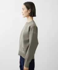 FMFAV37190 MICHEL KLEIN(ミッシェルクラン) スポンディッシュポリワッペン付きニット（セットアップ対応） ブラック(94)