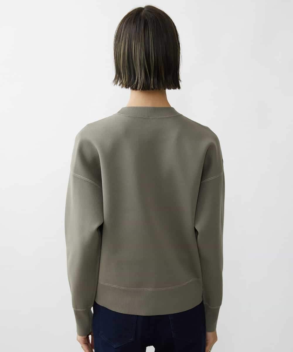 FMFAV37190 MICHEL KLEIN(ミッシェルクラン) スポンディッシュポリワッペン付きニット（セットアップ対応） ブラック(94)