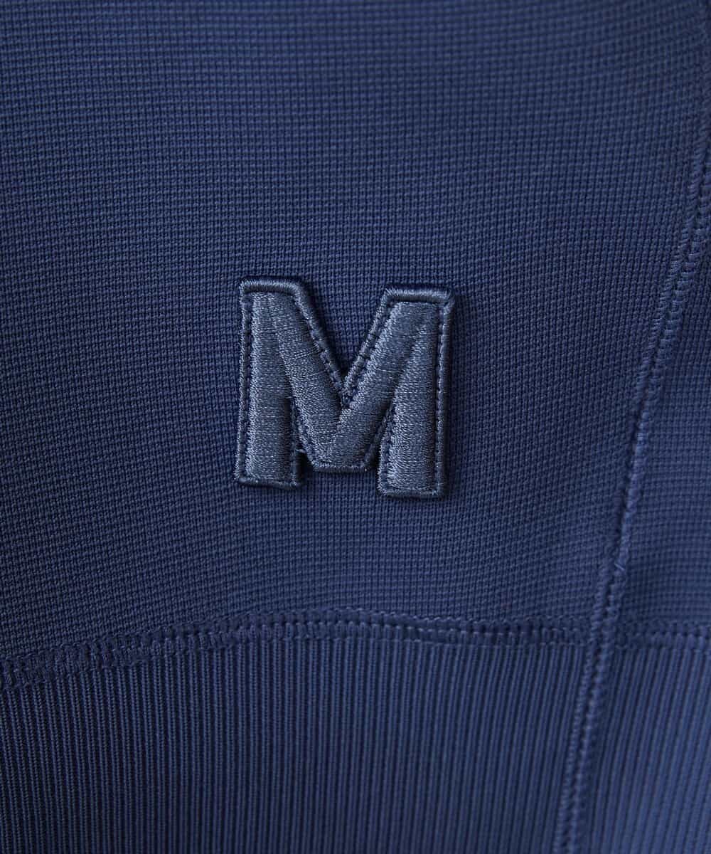 FMFAV37190 MICHEL KLEIN(ミッシェルクラン) スポンディッシュポリワッペン付きニット（セットアップ対応） ブラック(94)