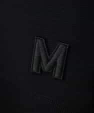 FMFAV37190 MICHEL KLEIN(ミッシェルクラン) スポンディッシュポリワッペン付きニット（セットアップ対応） ブラック(94)