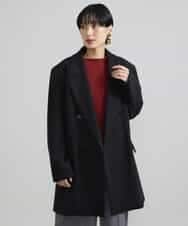 FMFAV38190 MICHEL KLEIN(ミッシェルクラン) ［定番素材］ホールガーメント(R)サイドスリットデザインニット レッド(05)