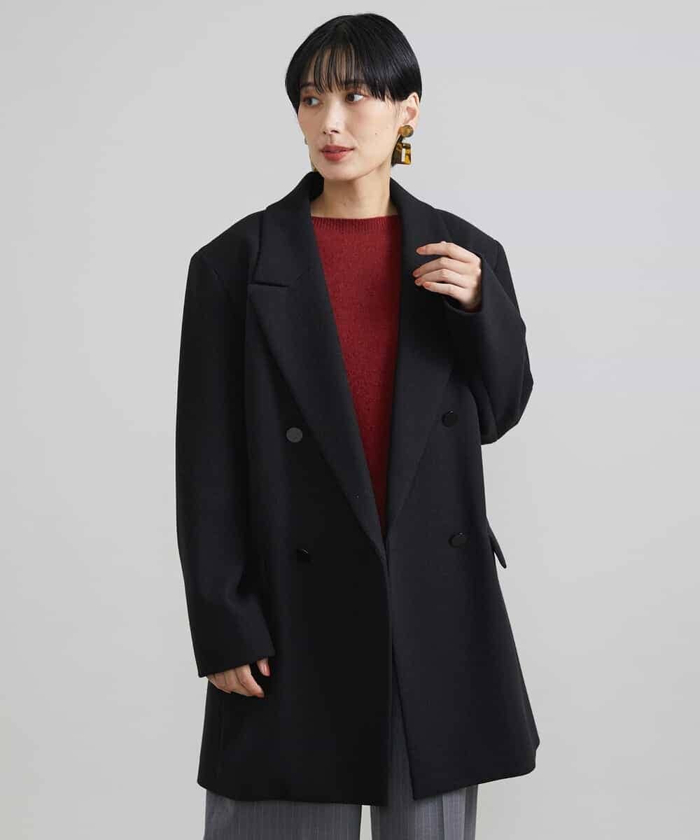 FMFAV38190 MICHEL KLEIN(ミッシェルクラン) ［定番素材］ホールガーメント(R)サイドスリットデザインニット レッド(05)