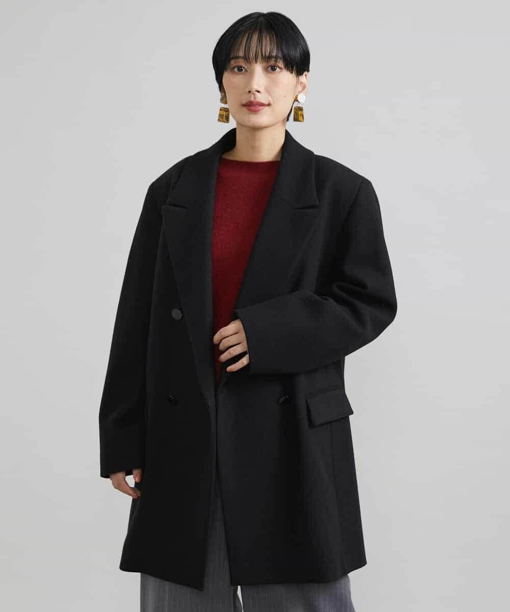 FMFAV38190 MICHEL KLEIN(ミッシェルクラン) ［定番素材］ホールガーメント(R)サイドスリットデザインニット レッド(05)