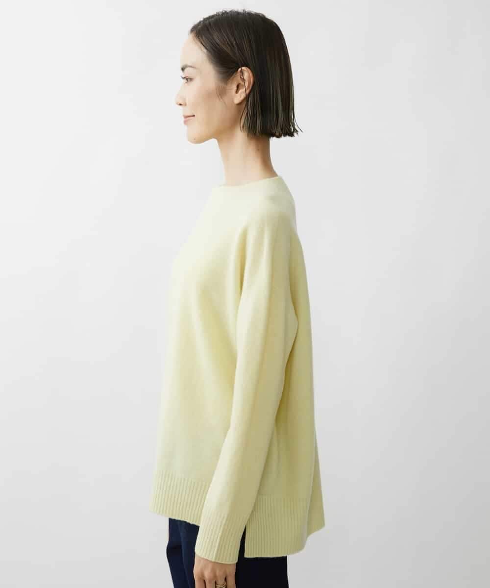 FMFAV38190 MICHEL KLEIN(ミッシェルクラン) ［定番素材］ホールガーメント(R)サイドスリットデザインニット レッド(05)