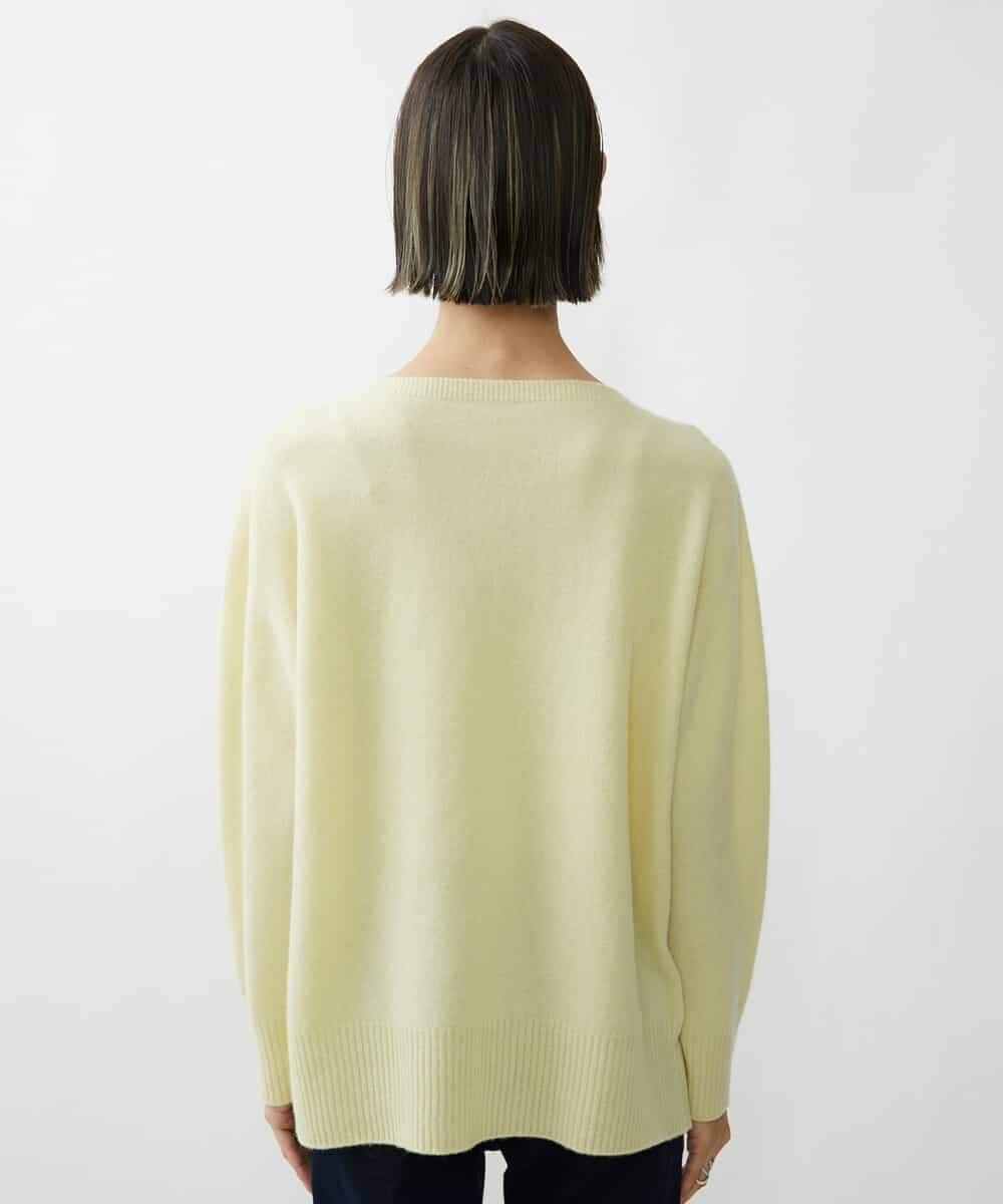 FMFAV38190 MICHEL KLEIN(ミッシェルクラン) ［定番素材］ホールガーメント(R)サイドスリットデザインニット レッド(05)