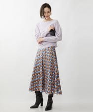 FMFAV40190 MICHEL KLEIN(ミッシェルクラン) ホールガーメント(R)ドルマンスリーブニット ブルー(55)
