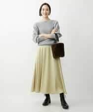 FMFAV40190 MICHEL KLEIN(ミッシェルクラン) ホールガーメント(R)ドルマンスリーブニット ブルー(55)