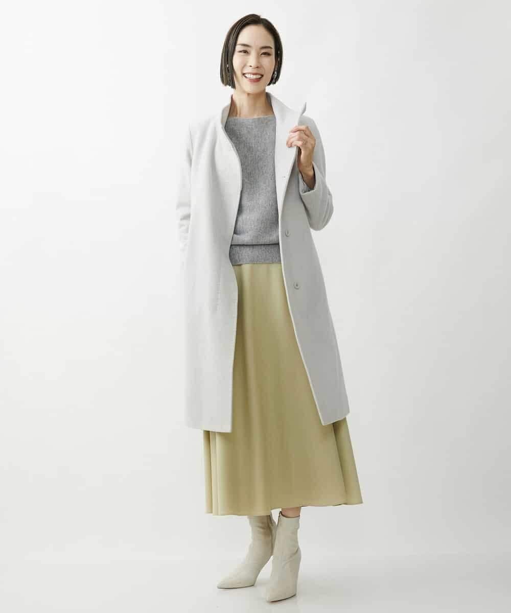 FMFAV40190 MICHEL KLEIN(ミッシェルクラン) ホールガーメント(R)ドルマンスリーブニット ブルー(55)