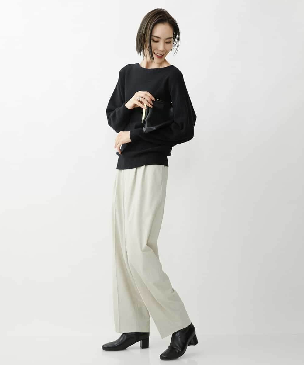 FMFAV40190 MICHEL KLEIN(ミッシェルクラン) ホールガーメント(R)ドルマンスリーブニット ブルー(55)