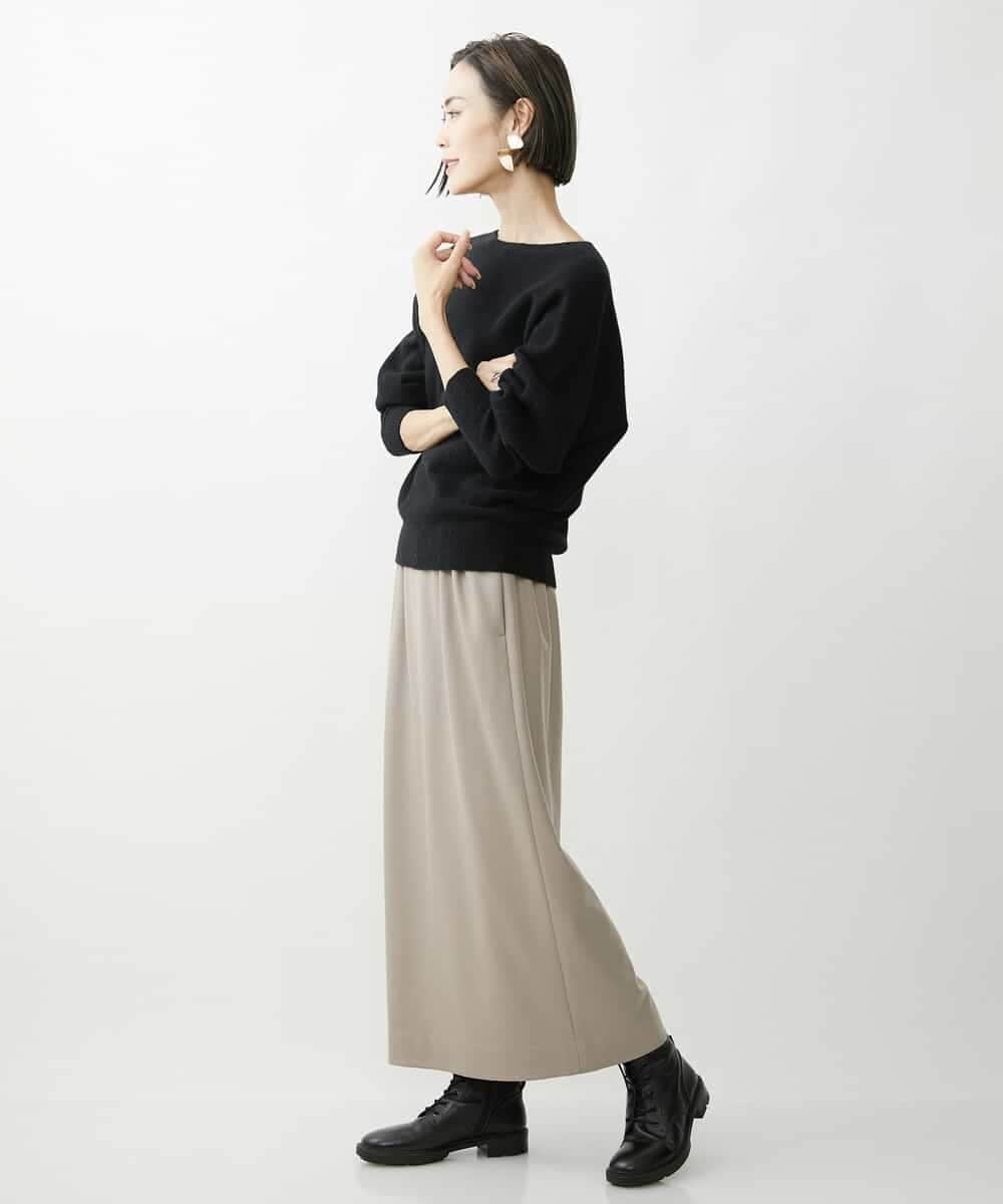 FMFAV40190 MICHEL KLEIN(ミッシェルクラン) ホールガーメント(R)ドルマンスリーブニット ブルー(55)