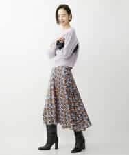FMFAV40190 MICHEL KLEIN(ミッシェルクラン) ホールガーメント(R)ドルマンスリーブニット ブルー(55)
