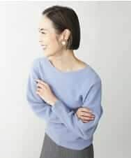 FMFAV40190 MICHEL KLEIN(ミッシェルクラン) ホールガーメント(R)ドルマンスリーブニット ブルー(55)