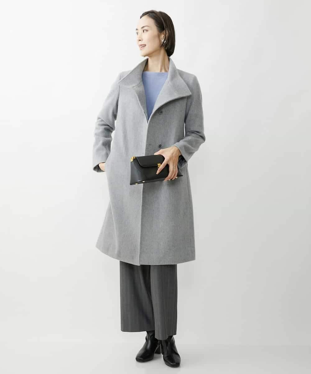 FMFAV40190 MICHEL KLEIN(ミッシェルクラン) ホールガーメント(R)ドルマンスリーブニット ブルー(55)