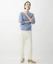 FMFAV40190 MICHEL KLEIN(ミッシェルクラン) ホールガーメント(R)ドルマンスリーブニット ブルー(55)