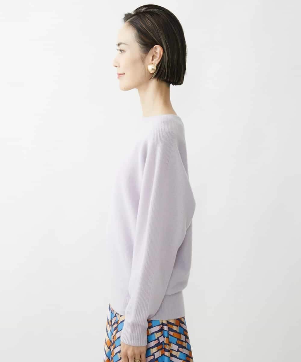 FMFAV40190 MICHEL KLEIN(ミッシェルクラン) ホールガーメント(R)ドルマンスリーブニット ブルー(55)