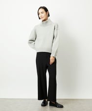 FMFBD31230 MICHEL KLEIN(ミッシェルクラン) ビーズハイネックニット ライトグレー