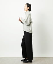 FMFBD31230 MICHEL KLEIN(ミッシェルクラン) ビーズハイネックニット ライトグレー