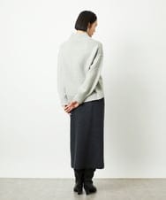 FMFBD31230 MICHEL KLEIN(ミッシェルクラン) ビーズハイネックニット ライトグレー