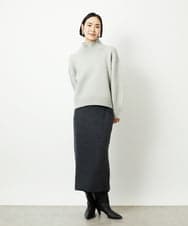 FMFBD31230 MICHEL KLEIN(ミッシェルクラン) ビーズハイネックニット ライトグレー