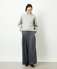 FMFBD31230 MICHEL KLEIN(ミッシェルクラン) ビーズハイネックニット ライトグレー