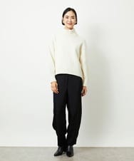 FMFBD31230 MICHEL KLEIN(ミッシェルクラン) ビーズハイネックニット ライトグレー