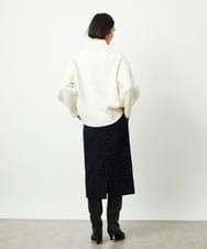 FMFBD31230 MICHEL KLEIN(ミッシェルクラン) ビーズハイネックニット ライトグレー