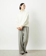 FMFBD31230 MICHEL KLEIN(ミッシェルクラン) ビーズハイネックニット ライトグレー