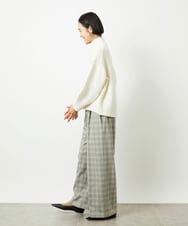 FMFBD31230 MICHEL KLEIN(ミッシェルクラン) ビーズハイネックニット ライトグレー