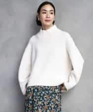 FMFBD31230 MICHEL KLEIN(ミッシェルクラン) ビーズハイネックニット ライトグレー