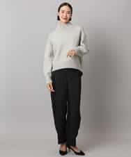 FMFBD31230 MICHEL KLEIN(ミッシェルクラン) ビーズハイネックニット ライトグレー