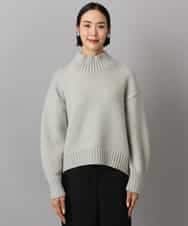 FMFBD31230 MICHEL KLEIN(ミッシェルクラン) ビーズハイネックニット ライトグレー