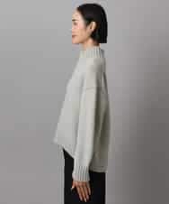 FMFBD31230 MICHEL KLEIN(ミッシェルクラン) ビーズハイネックニット ライトグレー