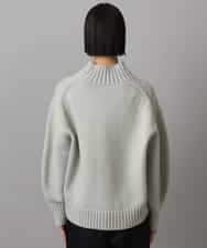 FMFBD31230 MICHEL KLEIN(ミッシェルクラン) ビーズハイネックニット ライトグレー