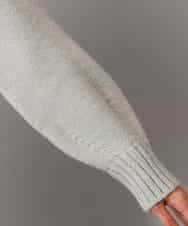 FMFBD31230 MICHEL KLEIN(ミッシェルクラン) ビーズハイネックニット ライトグレー