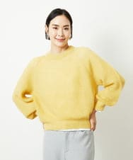 FMFBD32230 MICHEL KLEIN(ミッシェルクラン) モヘアローゲージニット イエロー