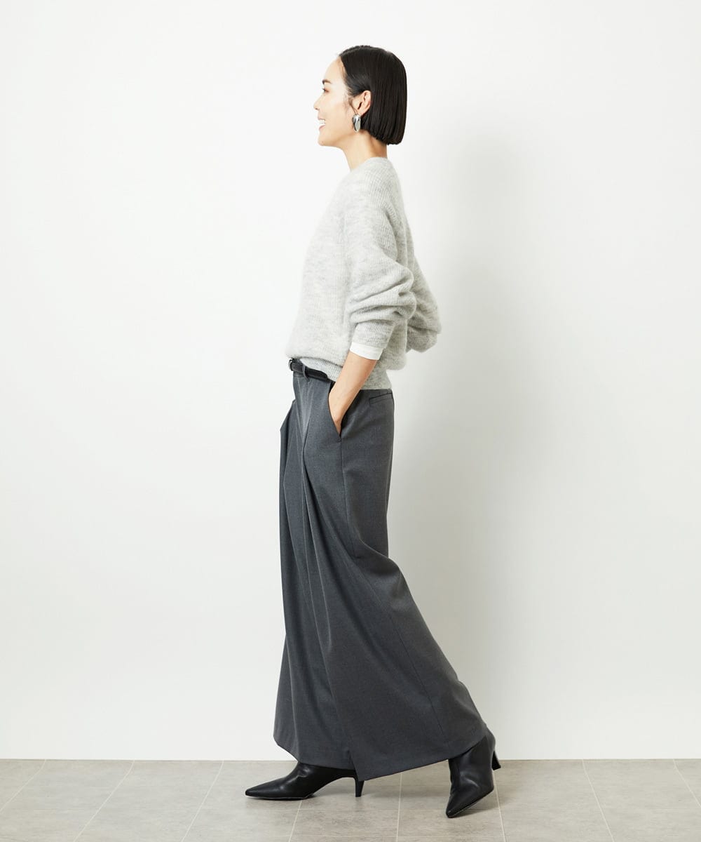 FMFBD32230 MICHEL KLEIN(ミッシェルクラン) モヘアローゲージニット イエロー