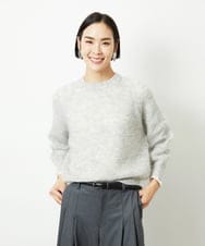 FMFBD32230 MICHEL KLEIN(ミッシェルクラン) モヘアローゲージニット イエロー