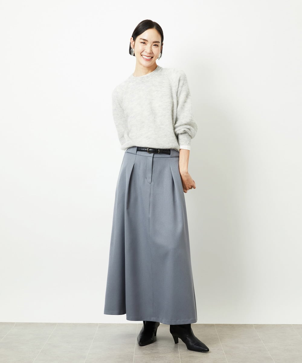 FMFBD32230 MICHEL KLEIN(ミッシェルクラン) モヘアローゲージニット イエロー