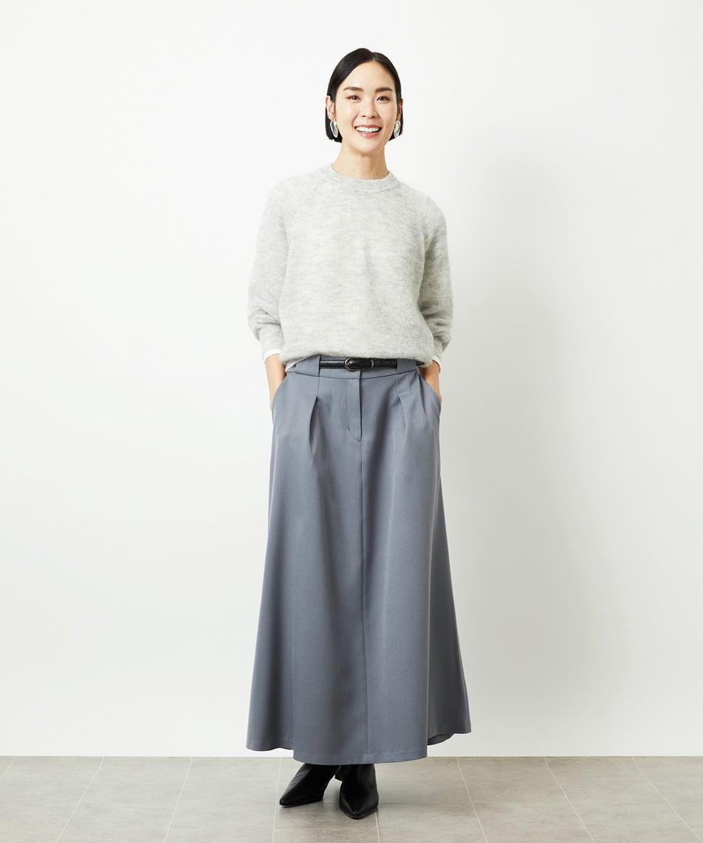 FMFBD32230 MICHEL KLEIN(ミッシェルクラン) モヘアローゲージニット イエロー