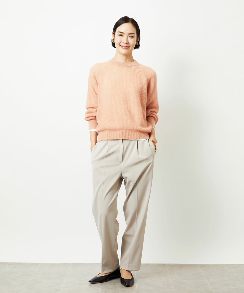 FMFBD32230 MICHEL KLEIN(ミッシェルクラン) モヘアローゲージニット イエロー