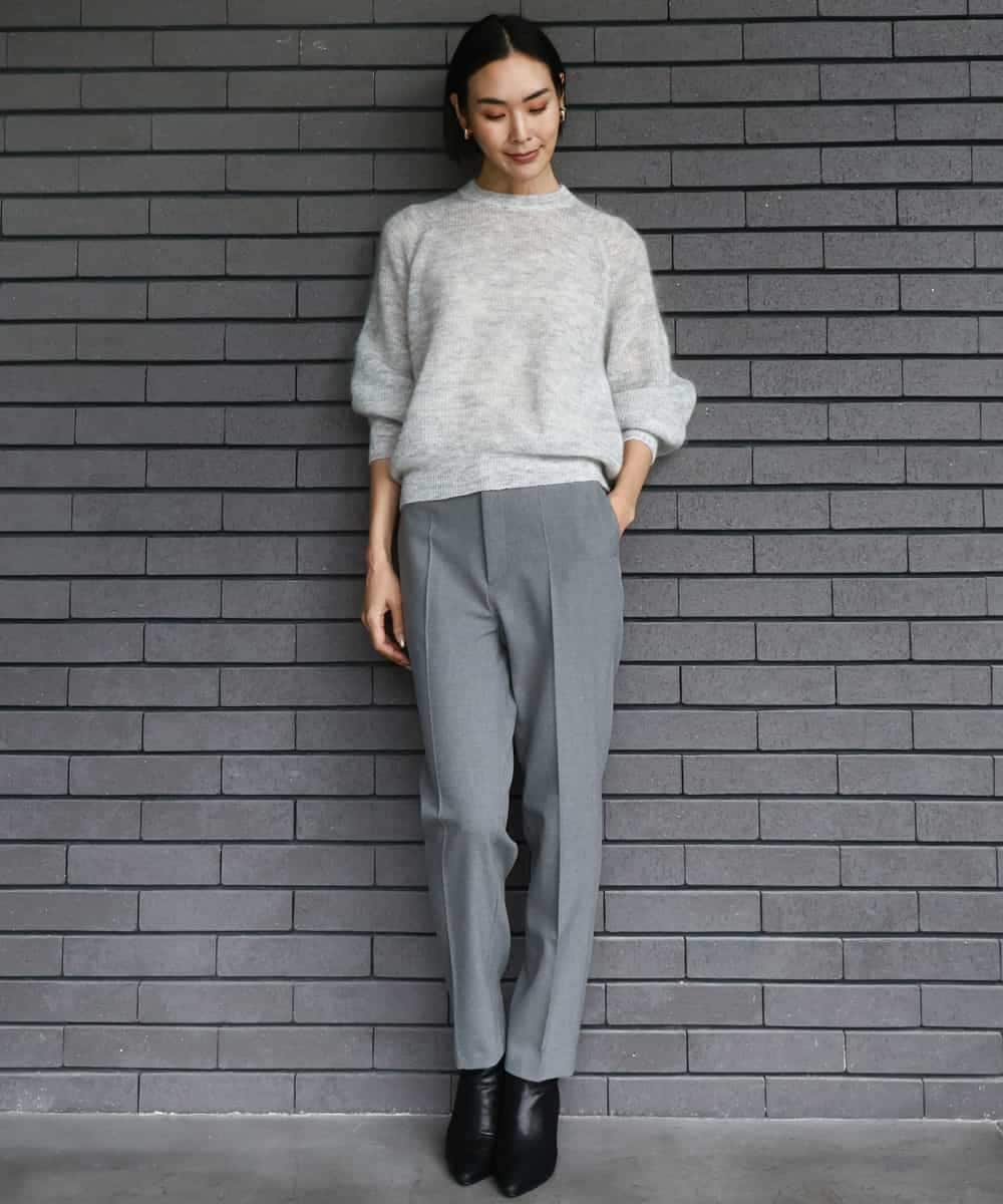 FMFBD32230 MICHEL KLEIN(ミッシェルクラン) モヘアローゲージニット イエロー