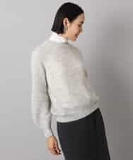 FMFBD32230 MICHEL KLEIN(ミッシェルクラン) モヘアローゲージニット イエロー