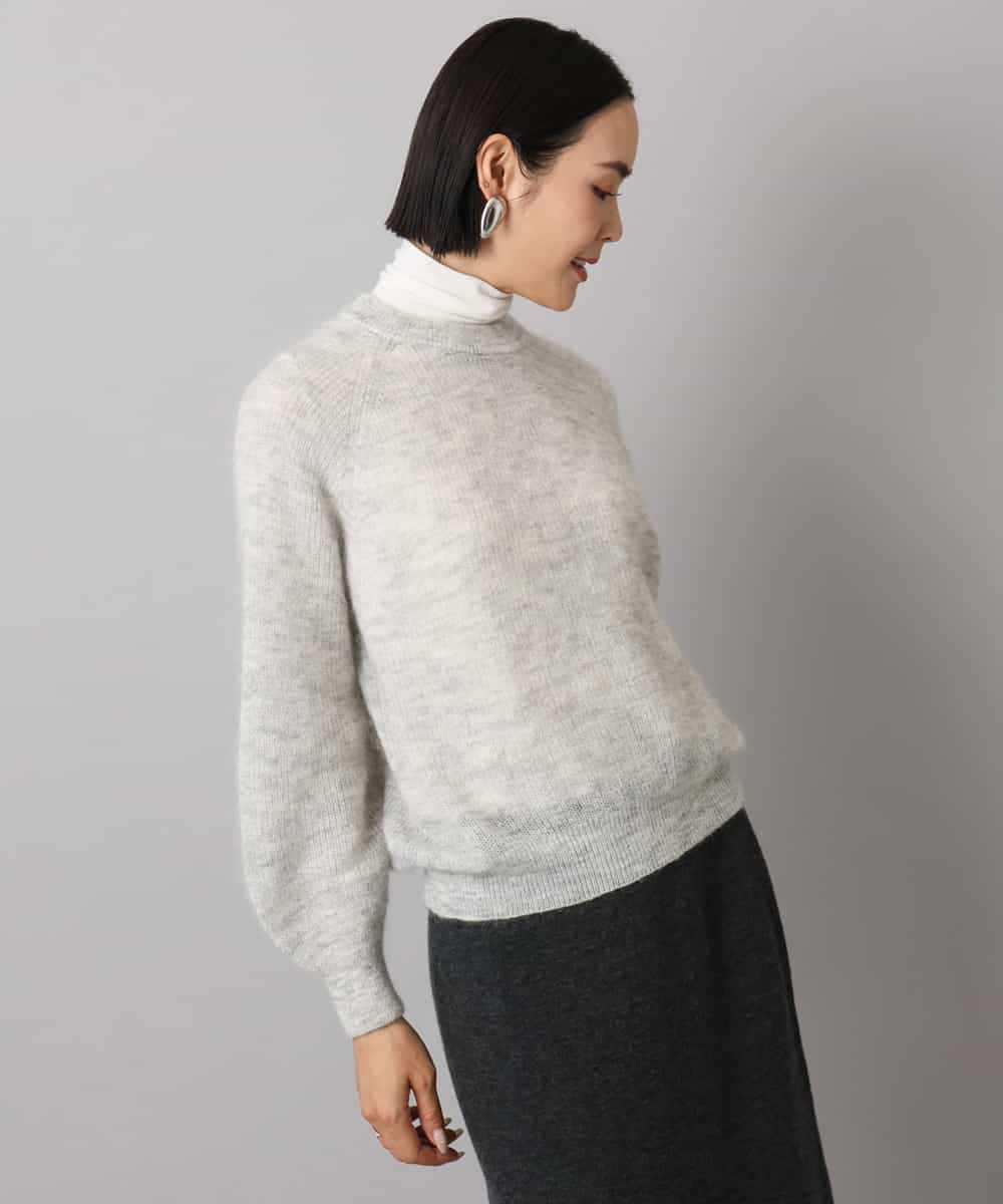 FMFBD32230 MICHEL KLEIN(ミッシェルクラン) モヘアローゲージニット イエロー