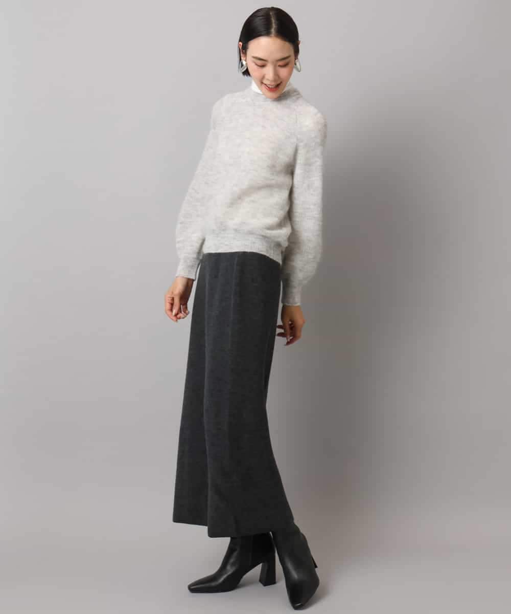 FMFBD32230 MICHEL KLEIN(ミッシェルクラン) モヘアローゲージニット イエロー