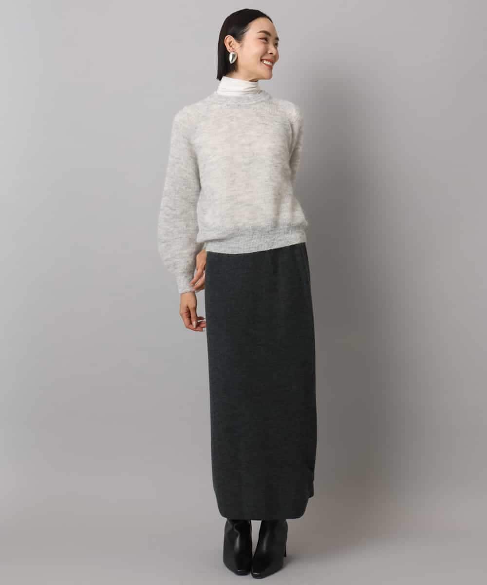 FMFBD32230 MICHEL KLEIN(ミッシェルクラン) モヘアローゲージニット イエロー